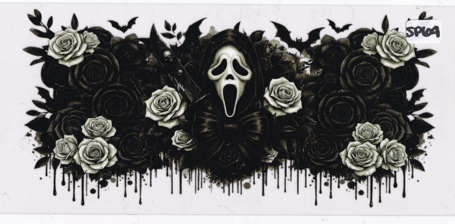 SP64 Halloween Movie Character Roses UVDTF Wrap