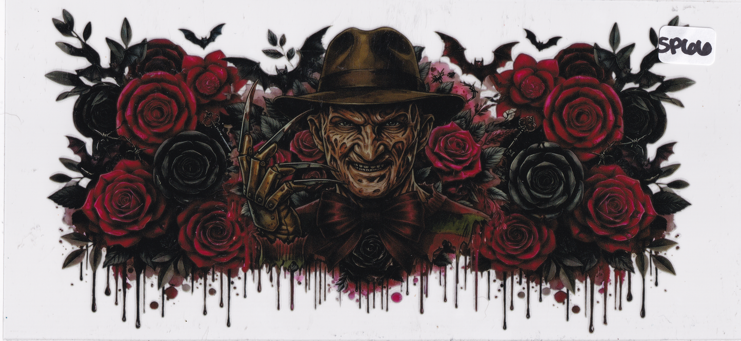 SP66 Halloween Movie Character Roses UVDTF Wrap