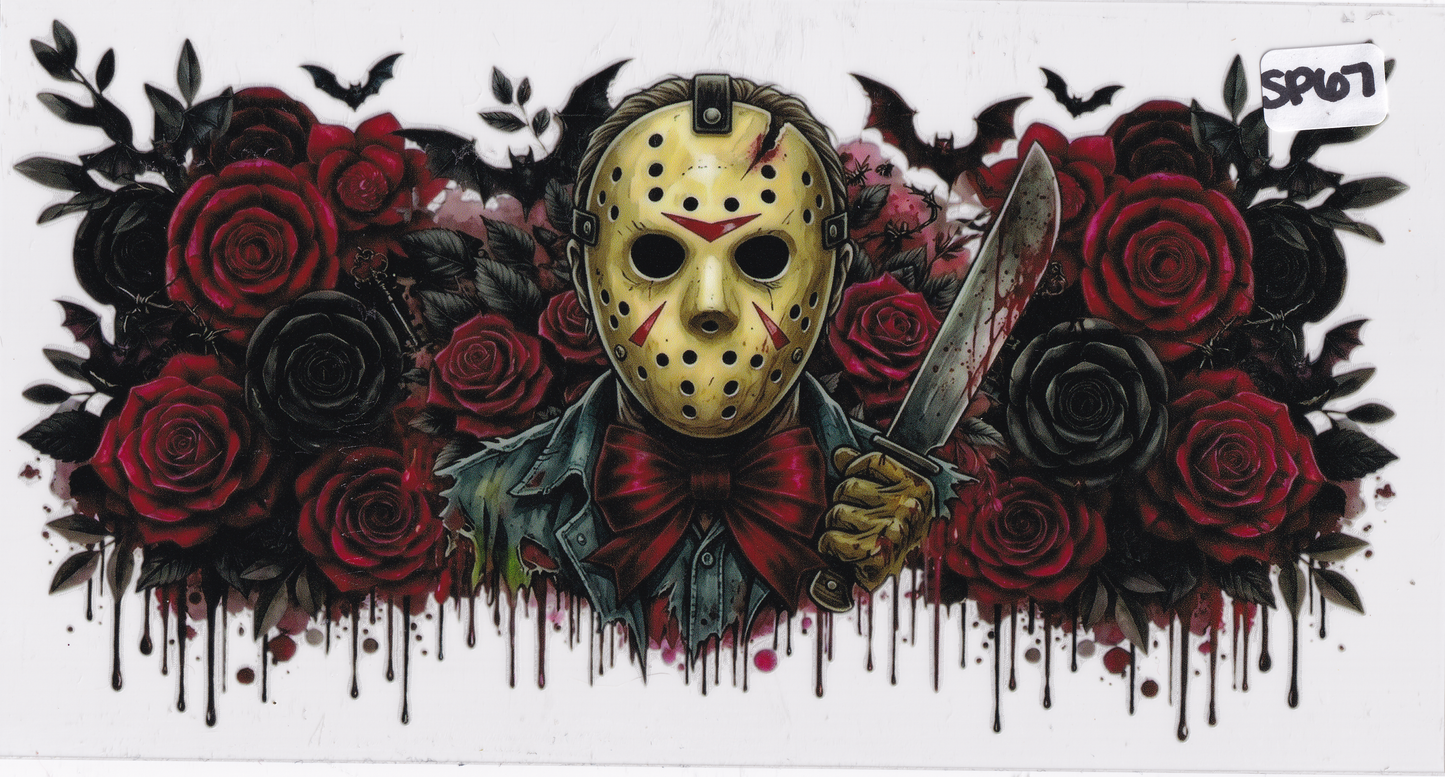 SP67 Halloween Movie Character Roses UVDTF Wrap