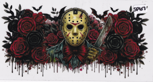 SP67 Halloween Movie Character Roses UVDTF Wrap