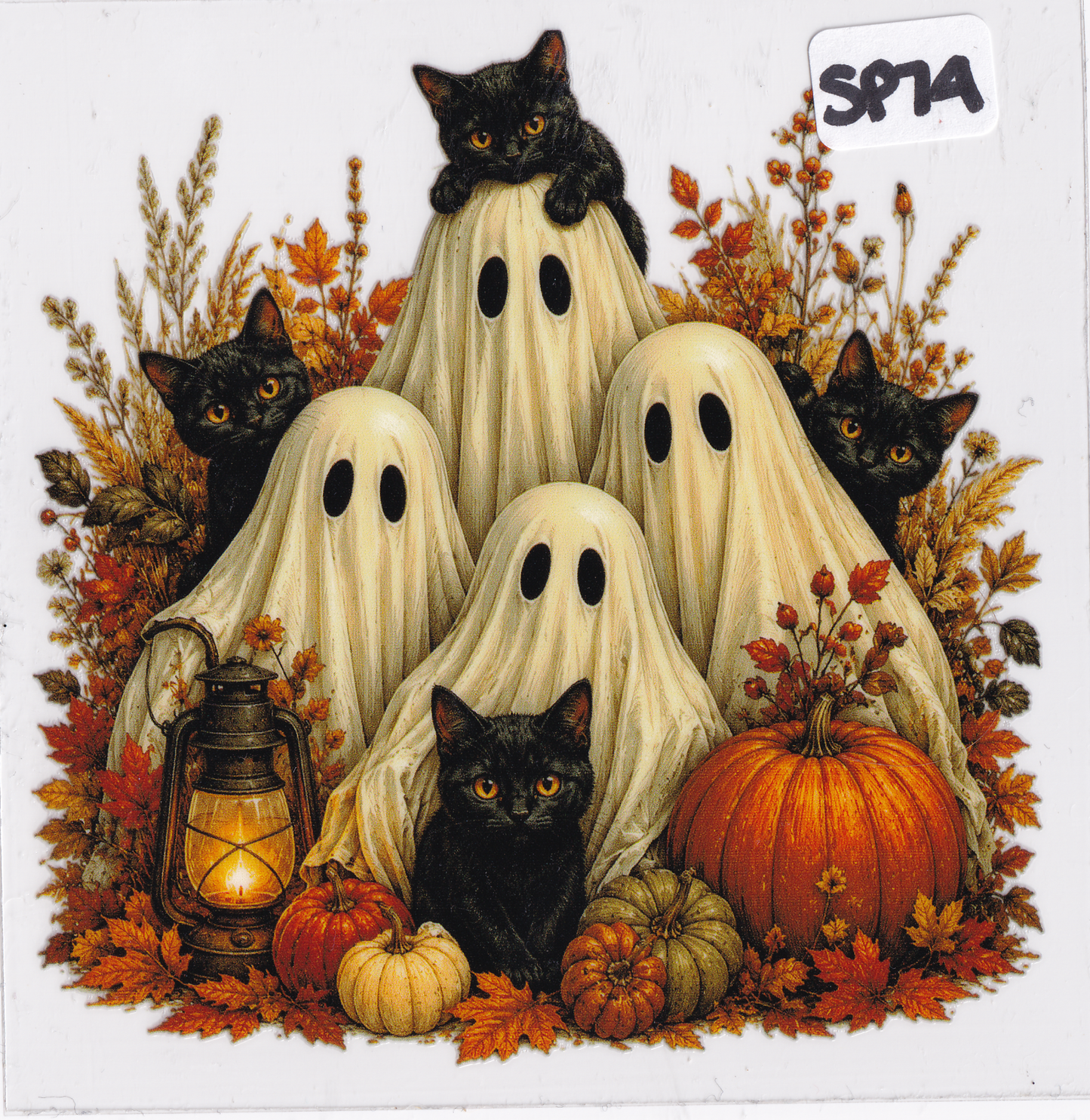 SP74 Halloween Ghosts Pumpkins Cats UVDTF Wrap