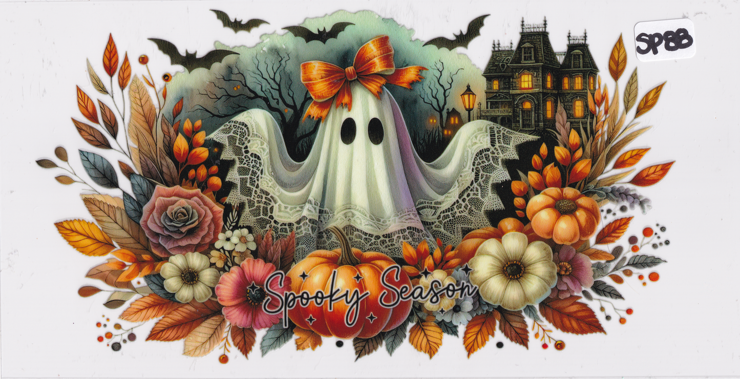 SP88 Halloween Ghost Pumpkins Bats UVDTF Wrap