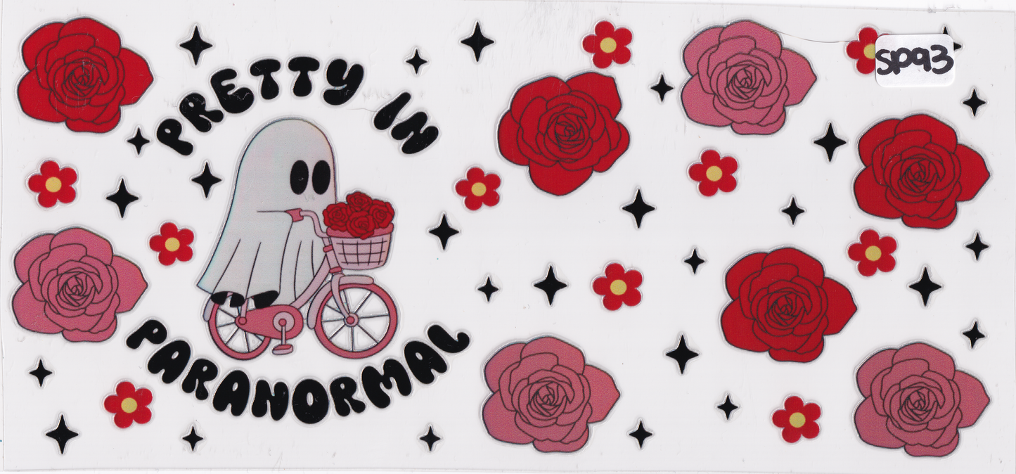 SP93 Halloween Ghost Paranormal UVDTF Wrap