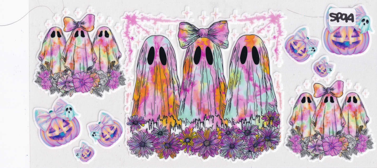 SP94 Halloween Ghosts Pumpkins UVDTF Wrap