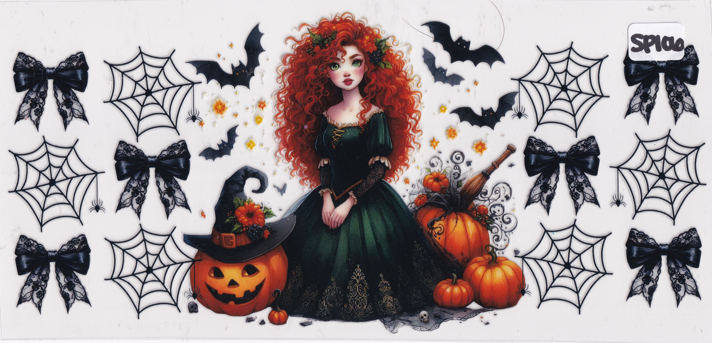 SP106 Halloween Pumpkin Ribbon Webs UVDTF Wrap