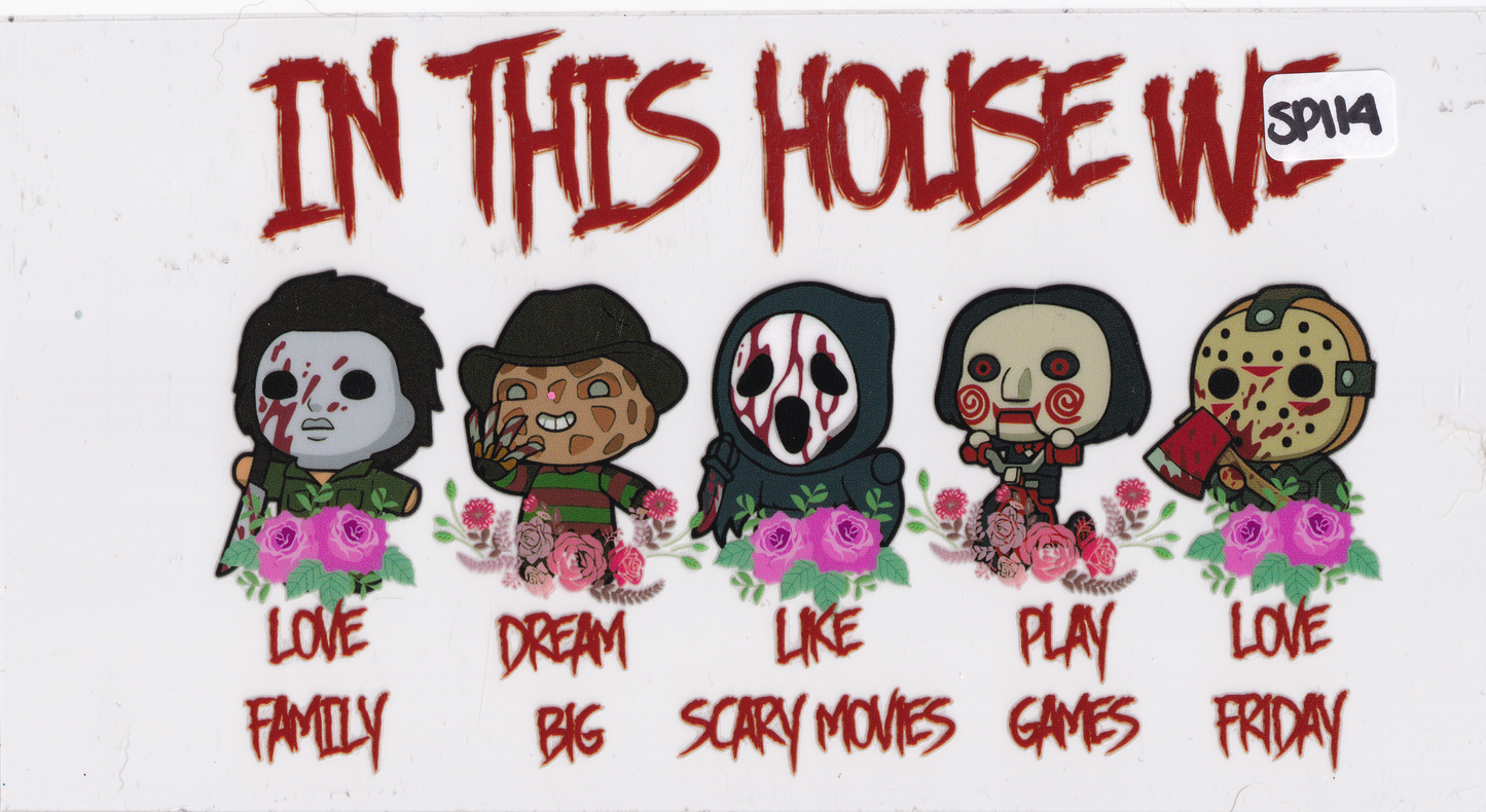 SP114 Halloween Movie Characters UVDTF Wrap