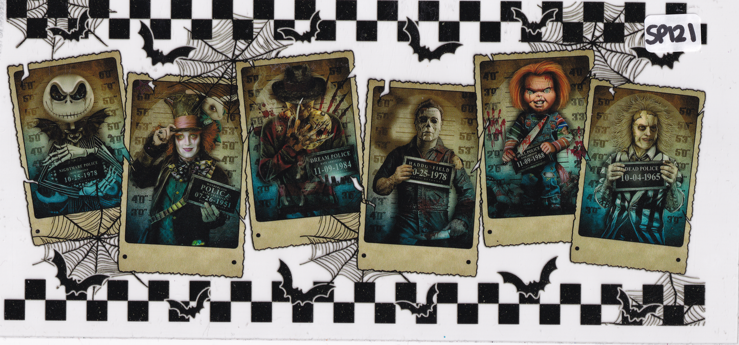 SP121 Halloween Movie Characters UVDTF Wrap