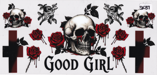 SK37 Skulls Roses UVDTF Wrap
