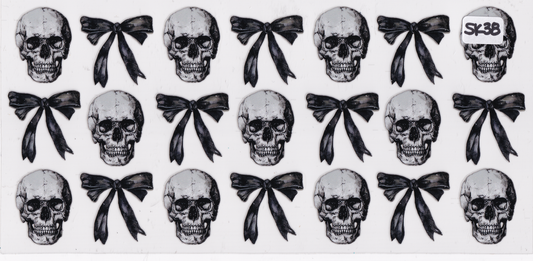 SK38 Skulls Ribbons UVDTF Wrap