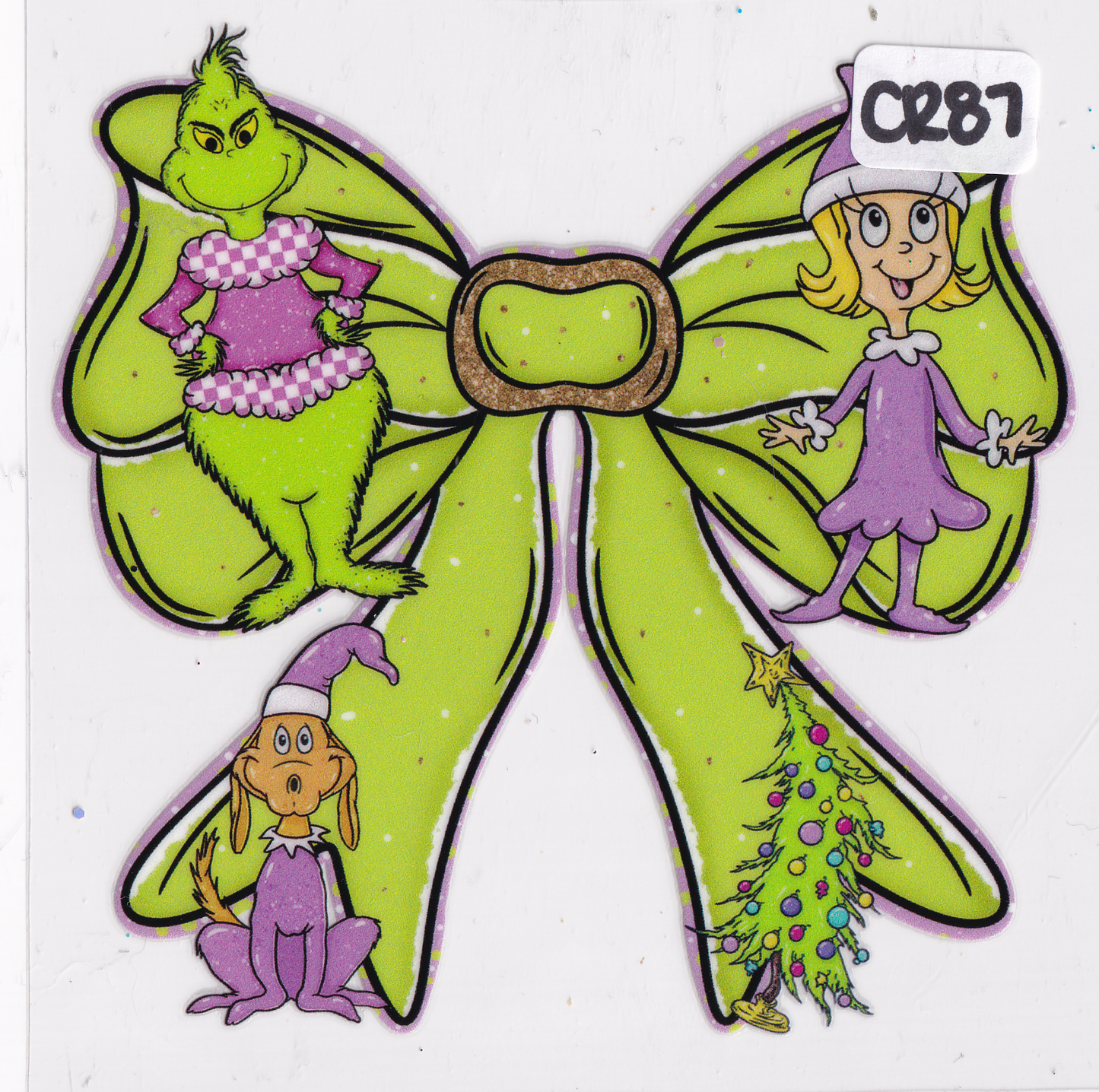 CR87 Green Character Ribbon Christmas UVDTF Wrap