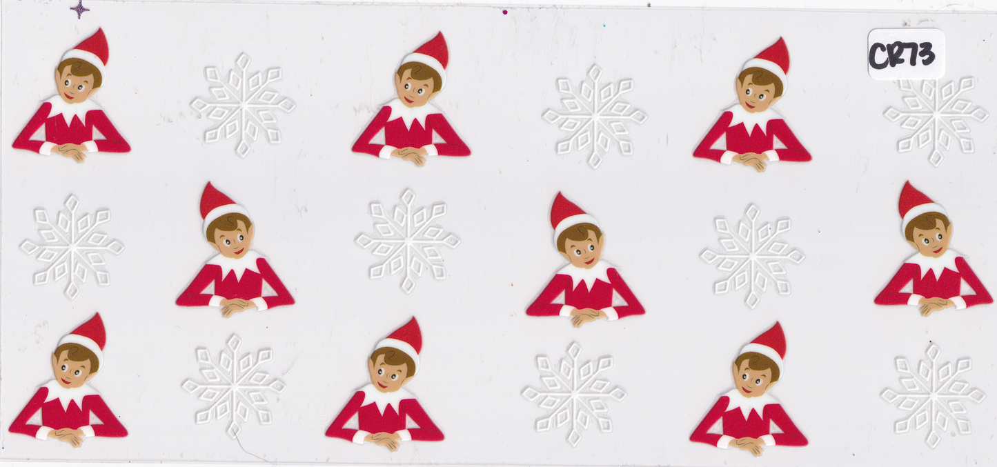 CR73 Elf Christmas Snowflake UVDTF Wrap
