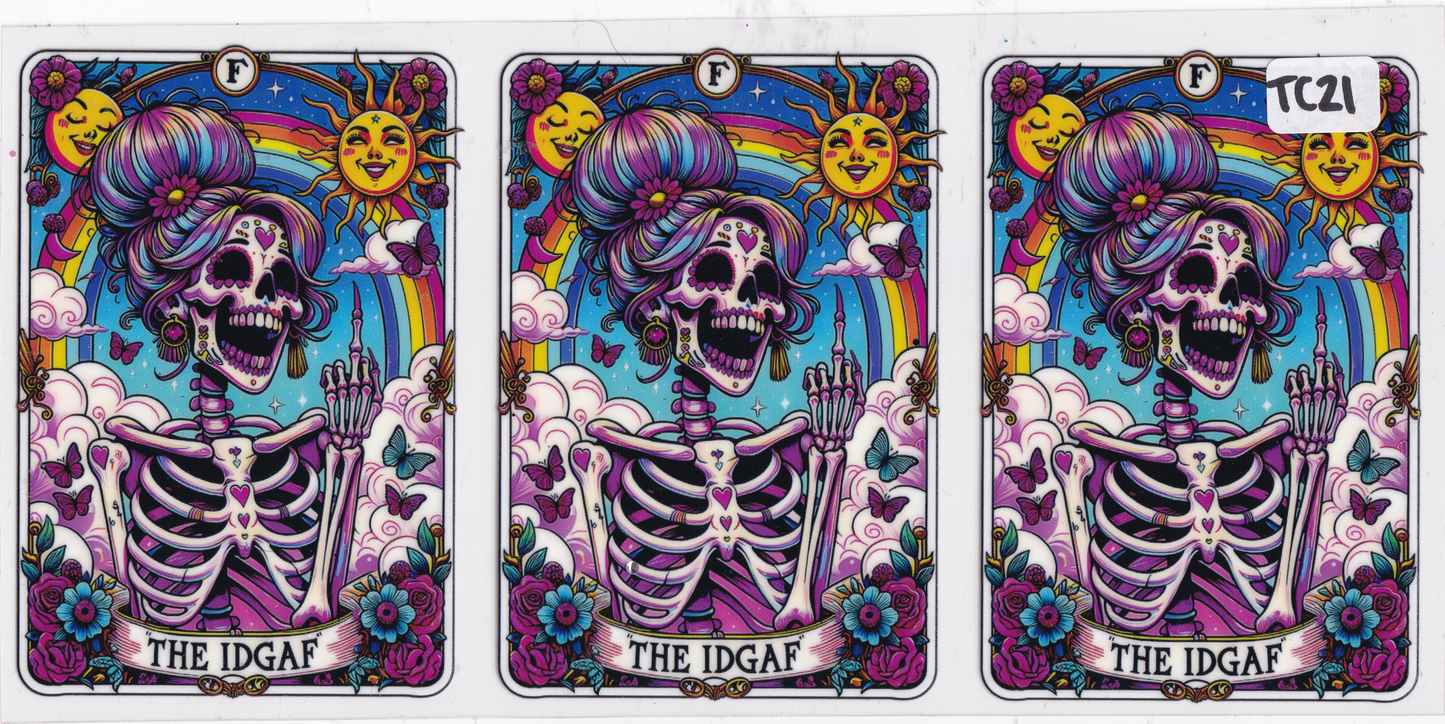 TC21 Funny Tarot Cards UVDTF Wrap