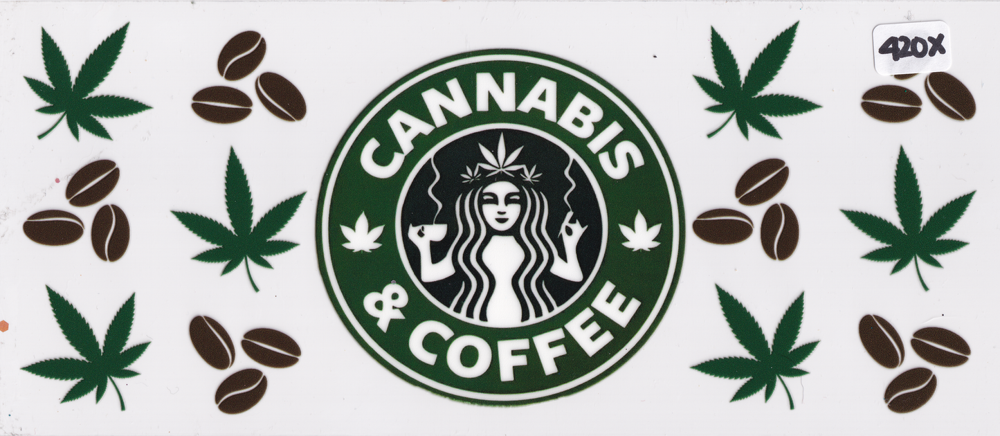 420X Cannabis and Coffee Adult UVDTF Wrap