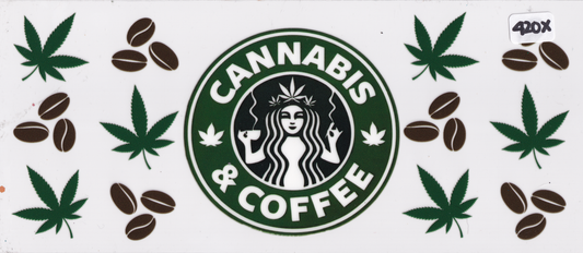 420X Cannabis and Coffee Adult UVDTF Wrap