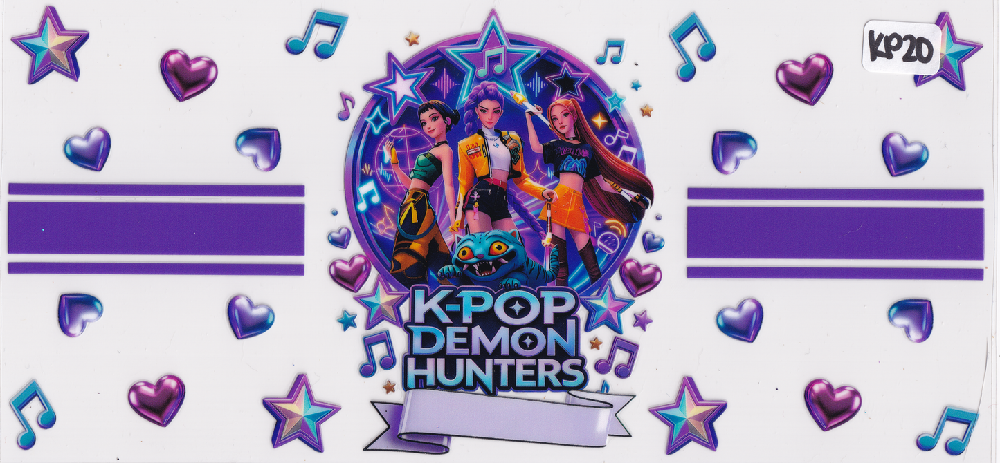 KP20 Kpop Demon Hunter Huntrix Characters UVDTF Wrap