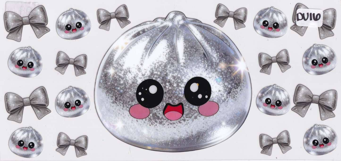 DU16 Fidget Squishy Glitter Dumplings Ribbons UVDTF Wrap