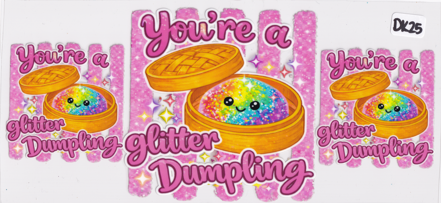 DU25 Fidget Squishy Glitter Dumplings UVDTF Wrap