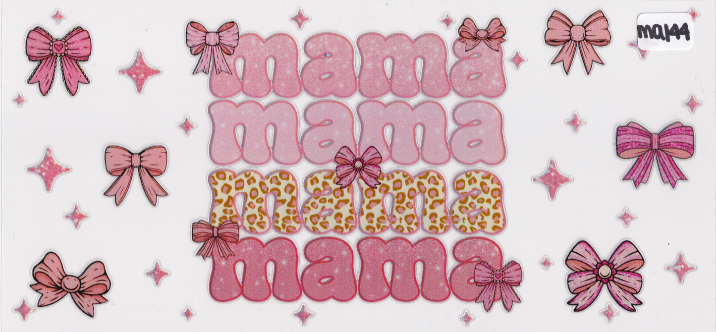 MA144 Mama Mom Ribbons UVDTF Wrap