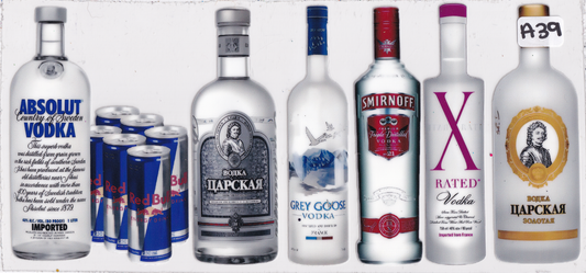 A39 Adult Alcohol Energy Drinks UVDTF Wrap