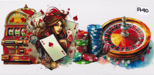A40 Games Casino Gambling UVDTF Wrap