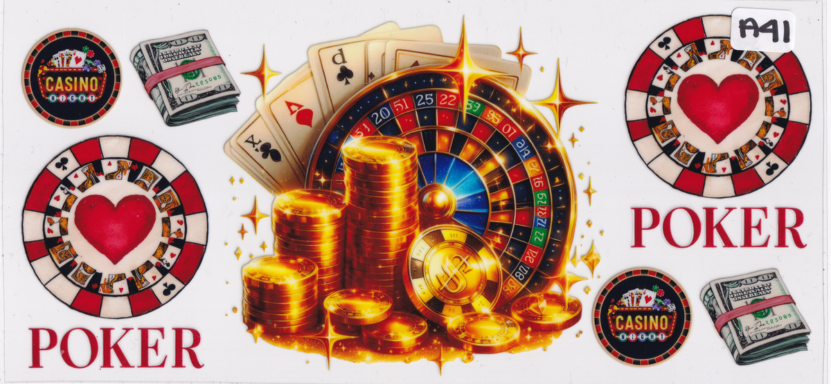 A41 Games Casino Gambling UVDTF Wrap