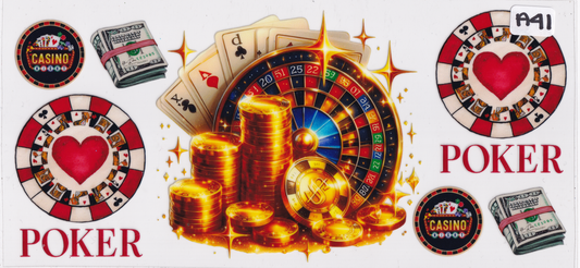 A41 Games Casino Gambling UVDTF Wrap