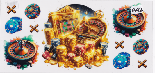 A42 Games Casino Gambling UVDTF Wrap