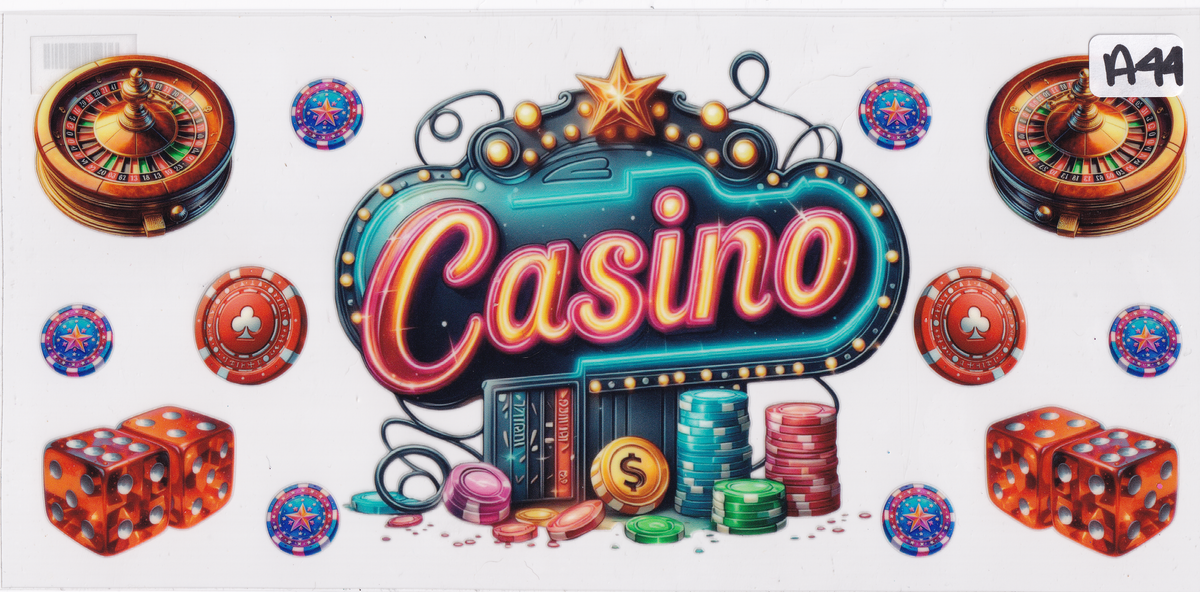 A44 Games Casino Gambling UVDTF Wrap