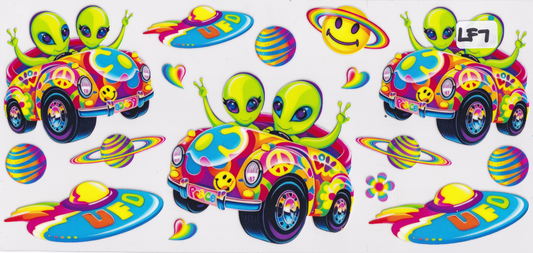 LF7 Aliens Driving Colorful UVDTF Wrap