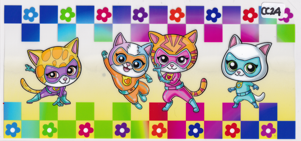 CC24 Cat Superhero UVDTF Wrap