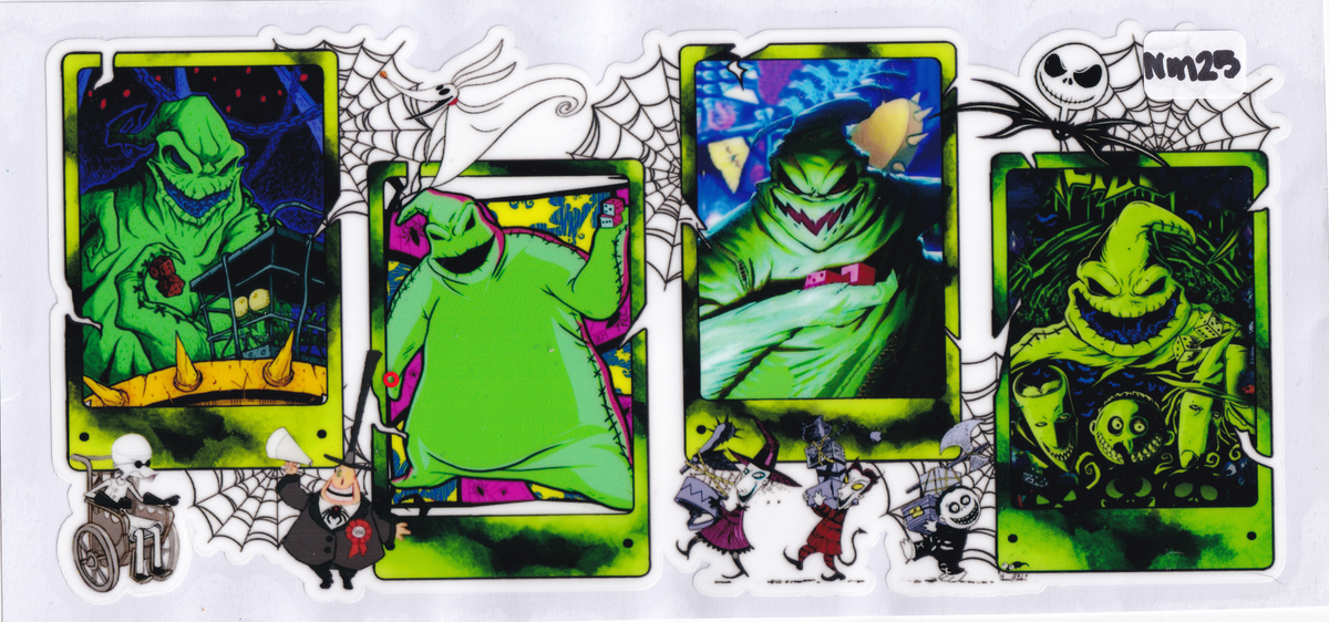 NM25 Glow in the Dark Nightmare Characters UVDTF Wrap