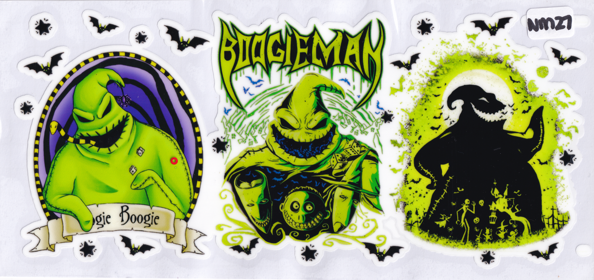 NM27 Glow in the Dark Nightmare Characters UVDTF Wrap