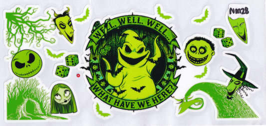 NM28 Glow in the Dark Nightmare Characters UVDTF Wrap