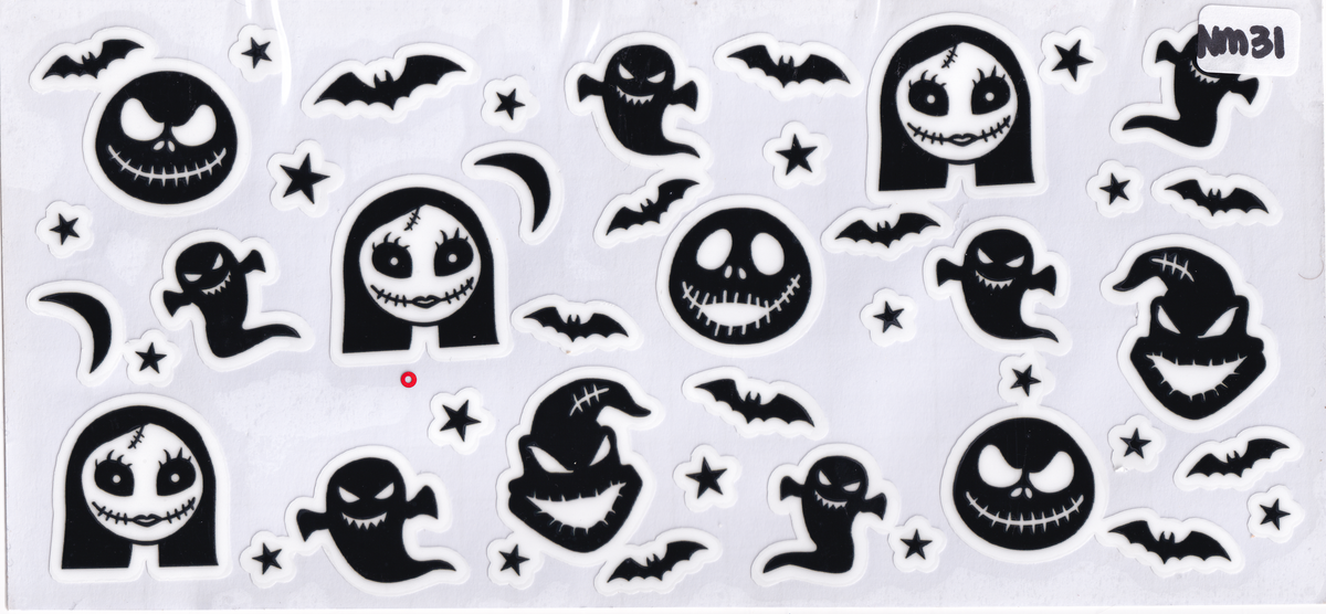 NM31 Glow in the Dark Nightmare Characters UVDTF Wrap