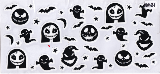 NM31 Glow in the Dark Nightmare Characters UVDTF Wrap