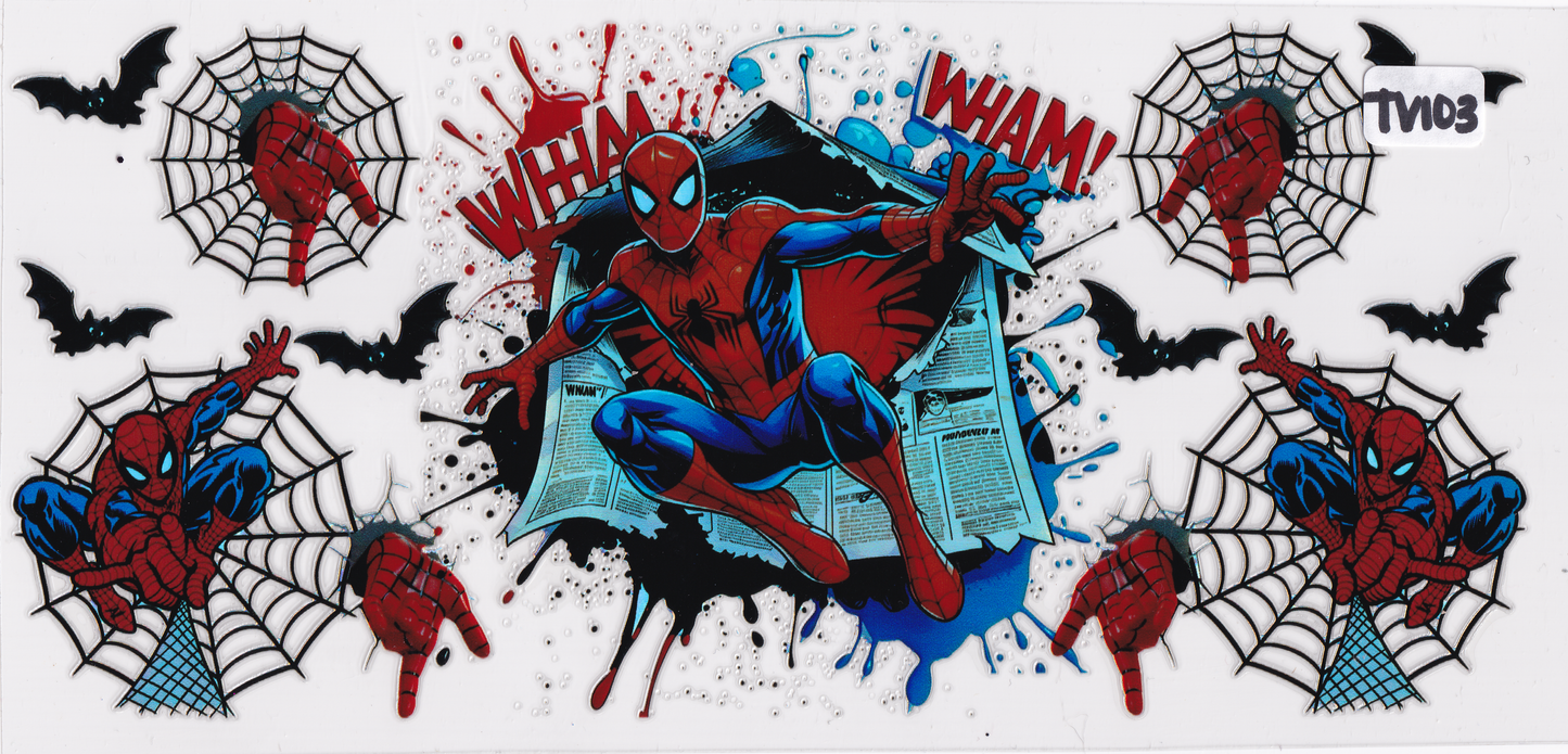 TV103 Holographic Spider Character UVDTF Wrap