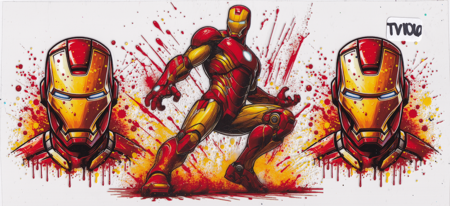 TV106 Superhero Iron Character UVDTF Wrap