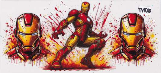 TV106 Superhero Iron Character UVDTF Wrap