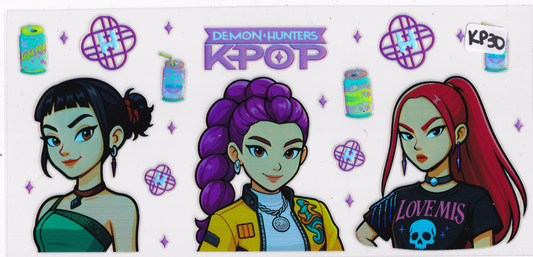 KP30 Holographic KPOP Characters UVDTF Wrap