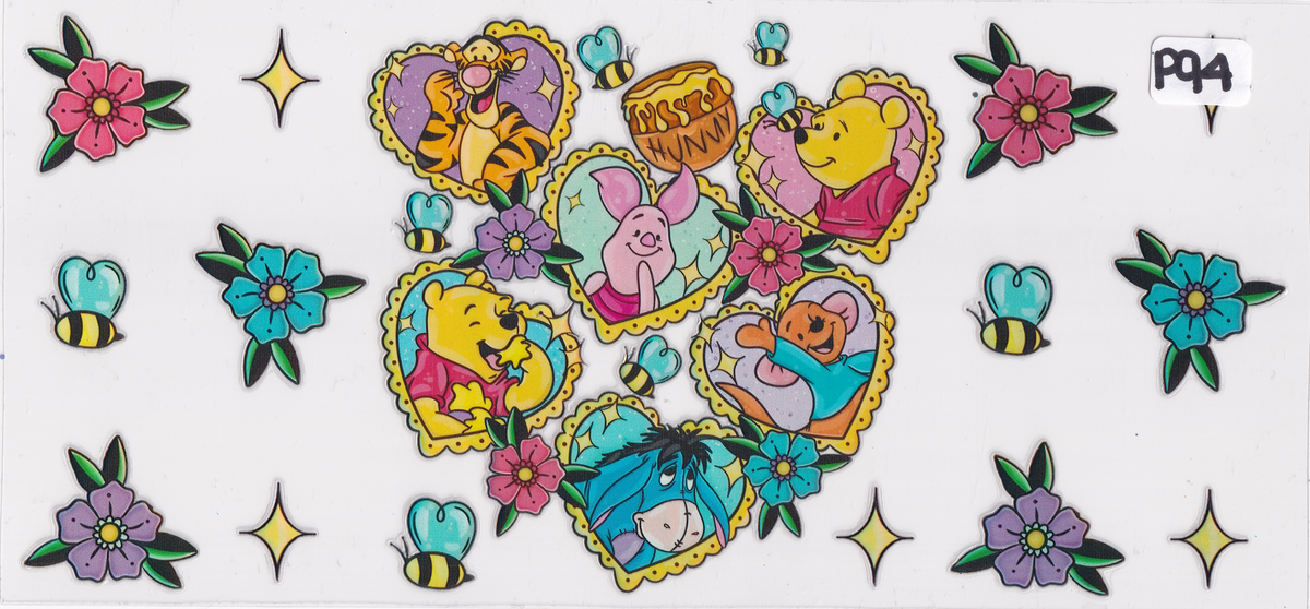 P94 Holographic Bear Friends Characters UVDTF Wrap