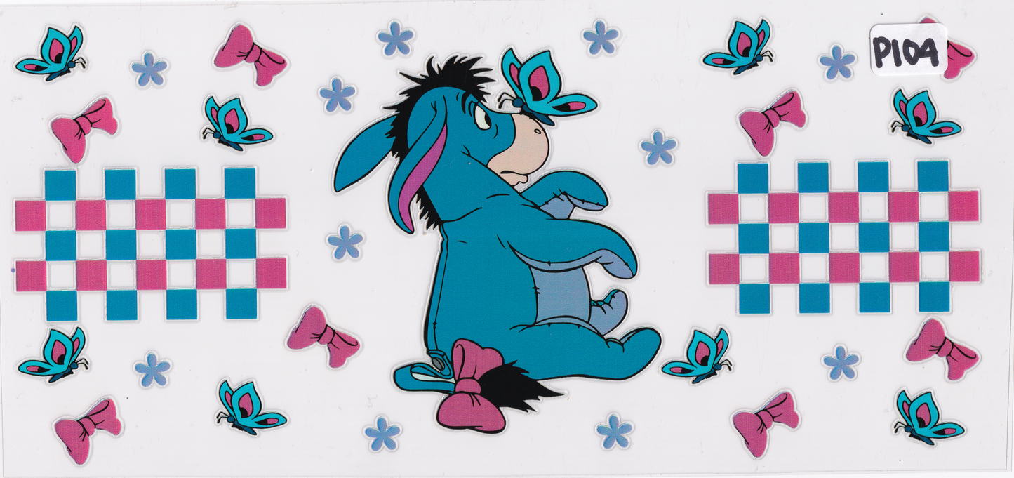 P104 Holographic Donkey Character UVDTF Wrap