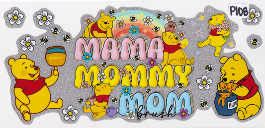 P108 Shiny Mom Mama Bear Character UVDTF Wrap