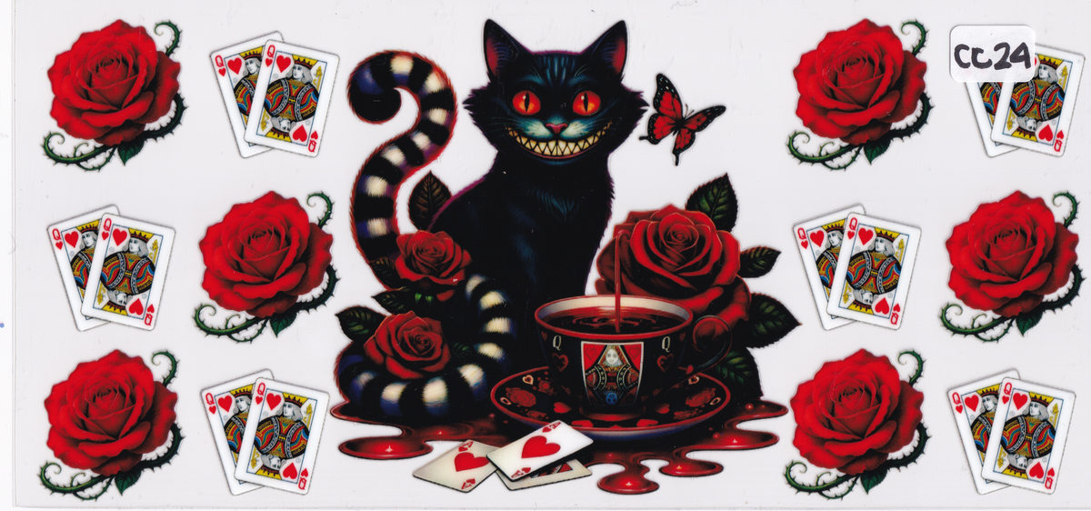 CC24 Cat Flowers UVDTF Wrap