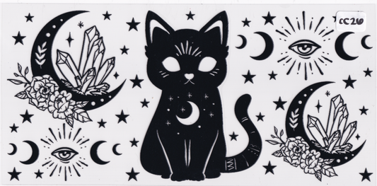 CC26 Cat Moon Crystals UVDTF Wrap