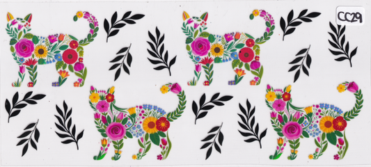 CC29 Cat Flowers UVDTF Wrap