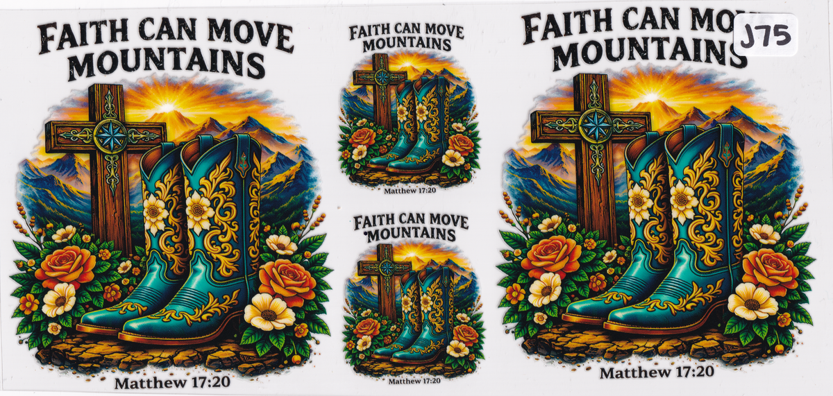 J75 Religion Faith Cross UVDTF Wrap