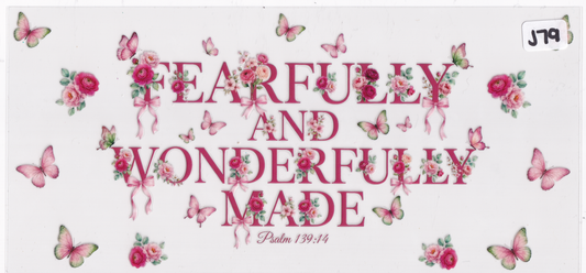 J79 Faith Religion Butterflies UVDTF Wrap