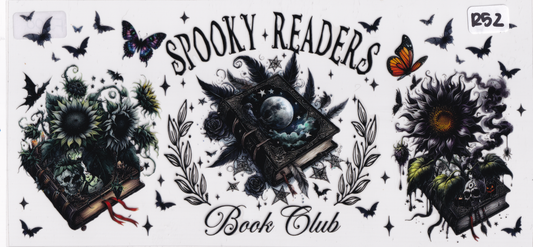 R52 Reading Books Spooky Scary UVDTF Wrap
