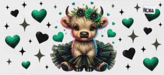 HC102 Highland Cow UVDTF Wrap
