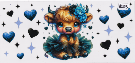 HC103 Highland Cow UVDTF Wrap